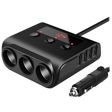 Premium Sigarettenaansteker Splitter / 4xUSB Autolader TR12