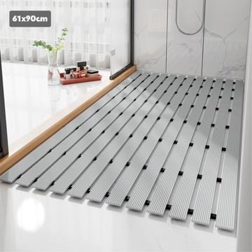 Premium anti-slip bad- en douchemat voor drainage - 61x90cm - Grijs