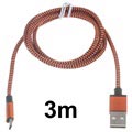 Premium USB 2.0 / MicroUSB Kabel - 3m