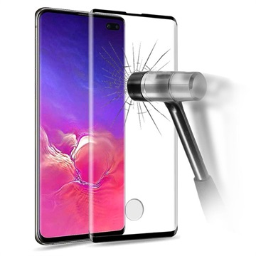 Prio 3D Samsung Galaxy S10+ Glazen Screenprotector - Zwart