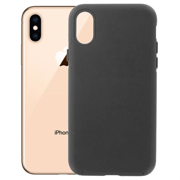 Prio Double Shell iPhone X / iPhone XS Hybrid Case - Zwart