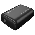 Prio Fast Charge Powerbank - USB-A & USB-C - 10000mAh - Zwart