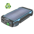 Prio Snel Opladen Draadloze Solar Powerbank - 20000mAh