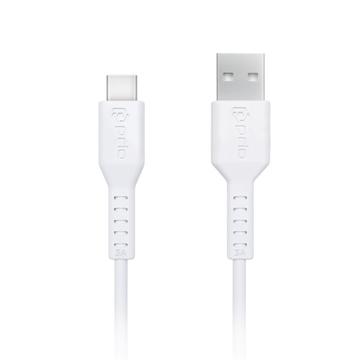 Prio USB-A / USB-C kabel met hoge snelheid - 3A, 1,2 m - Wit