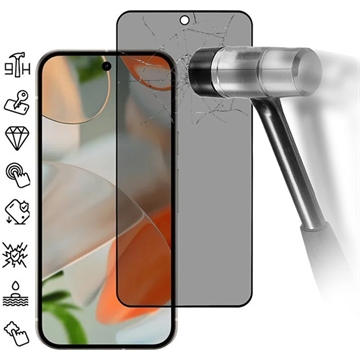 Google Pixel 10 Pro XL Privacy Full Cover Glazen Screenprotector - Zwarte Rand