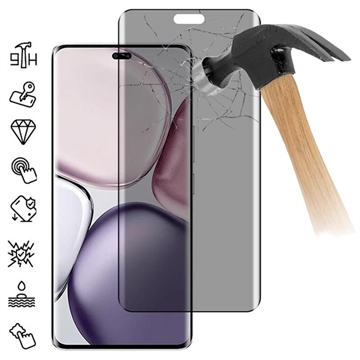 Honor Magic7 Lite Privacy Full Cover Glazen Screenprotector - Zwarte Rand