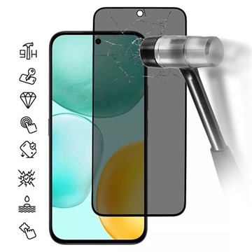 Honor X6c Privacy Full Cover Glazen Screenprotector - Zwarte Rand