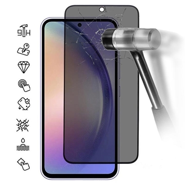 Samsung Galaxy A55 Privacy Full Cover Glazen Screenprotector - Zwarte Rand