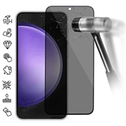 Samsung Galaxy S24 FE Privacy Full Cover Glazen Screenprotector - Zwarte Rand