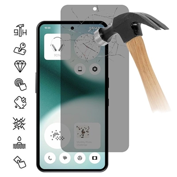 Nothing Phone (3a) Lite Privacy Glazen Screenprotector - 9H