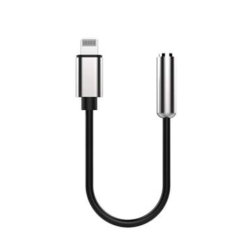 ProXtend MFI gecertificeerde Lightning-naar-3,5mm-adapter - Zwart / Zilver