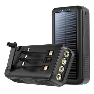 Psooo PS-618 30000mAh zonne-energie bank met handslinger