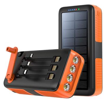 Psooo PS-618 30000mAh zonne-energie bank met handslinger