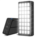 Psooo PS-900 Zonne Powerbank met LED-Licht - 30000mAh - Zwart