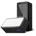 Psooo PS-900 Zonne Powerbank met LED-Licht - 50000mAh - Zwart