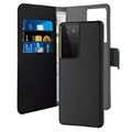 Puro 2-in-1 Magnetisch Samsung Galaxy S21 Ultra 5G Wallet Case - Zwart