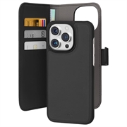 iPhone 15 Pro Puro 2-in-1 Magnetisch Wallet Case - Zwart