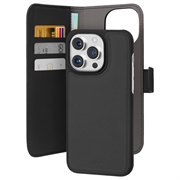 iPhone 15 Pro Max Puro 2-in-1 Magnetisch Wallet Case - Zwart