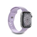 Apple Watch Series Ultra 2/Ultra/9/8/SE (2022)/7/SE/6/5/4/3/2/1 Puro Icon Silikon Bandje - 42mm, 44mm - Lavendel