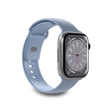Apple Watch Series Ultra 2/Ultra/9/8/SE (2022)/7/SE/6/5/4/3/2/1 Puro Icon Silikon Bandje - 42mm, 44mm - Lichtblauw
