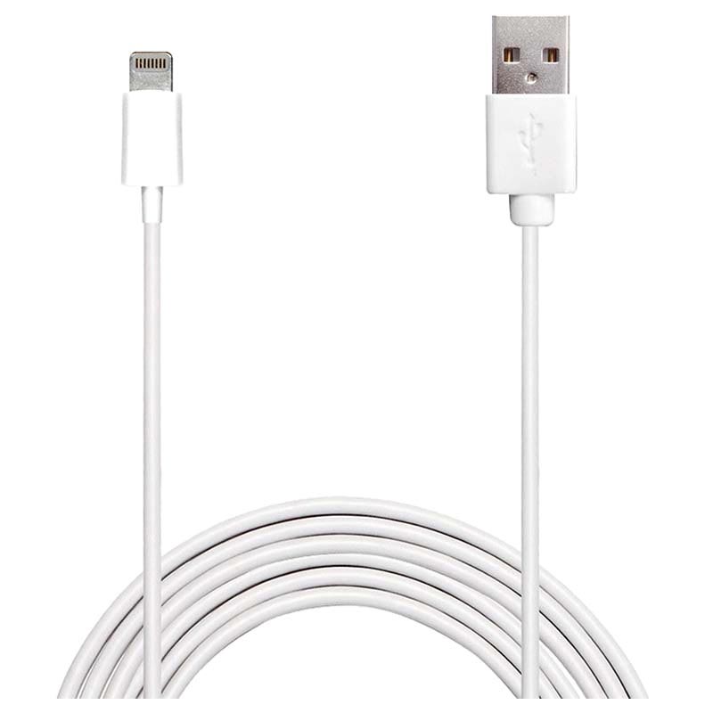 Rusland wit Bereid Puro MFI Gecertificeerd Lightning / USB Kabel - iPhone, iPad, iPod - White