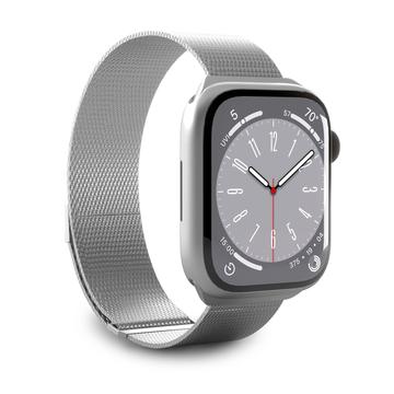 Puro Milanese Apple Watch Series 10/9/8/SE (2022)/7/SE/6/5/4/3/2/1 Band -  42mm/41mm/40mm/38mm - Zilver