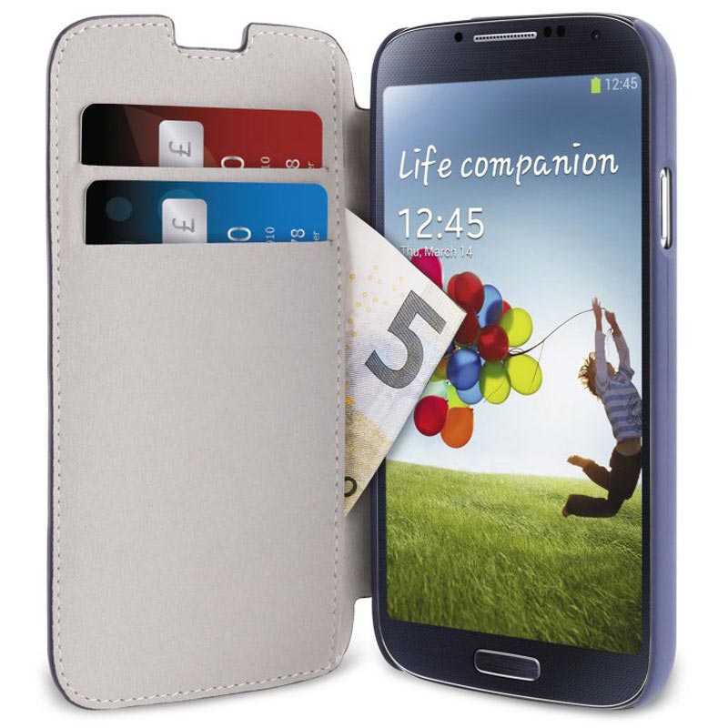 hoek hemel Geweldig Puro Portemonnee-Hoesje - Samsung Galaxy S4 I9500, I9505, I9502 - Blauw