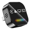 Q1A 4-in-1 draadloze CarPlay/Android Auto-adapter met AirPlay/MirrorLink - zwart