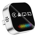 Q1A 4-in-1 draadloze CarPlay/Android Auto-adapter met AirPlay/MirrorLink - zilver