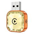 Q1AS Diamond Cut 4-in-1 draadloze Android Auto- en CarPlay-adapter - goud / oranje