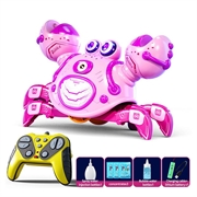 Q227 RC-robotkrab voor kinderen met zeepbellen en muziek - roze