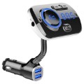 Qc3.0 Car Charger / Bluetooth Fm Transmitter Met Rgb Bc49aq - Zwart