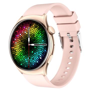 QX10 1,43" AMOLED Display Bluetooth bellen gezondheidsmonitoring Smart Watch - Roze / Goud