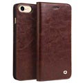 iPhone 7/8/SE (2020)/SE (2022) Qialino Classic Wallet Leren Hoesje - Bruin