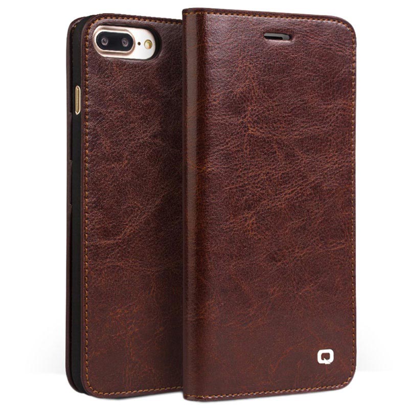 klep gemiddelde whisky iPhone 7 Plus Qialino Classic Wallet Leren Hoesje