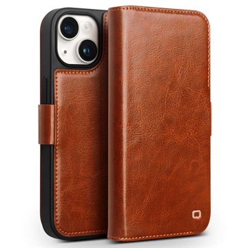 iPhone 15 Plus Qialino Classic Wallet Leren Hoesje