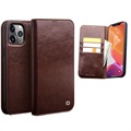 Qialino Classic iPhone 12 Pro Max Wallet Leren Hoesje - Bruin