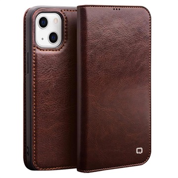 Qialino Classic iPhone 13 Mini Wallet Leren Hoesje