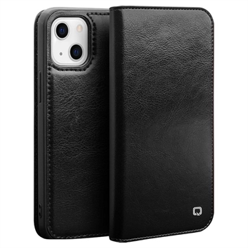 Qialino Classic iPhone 13 Wallet Leren Hoesje