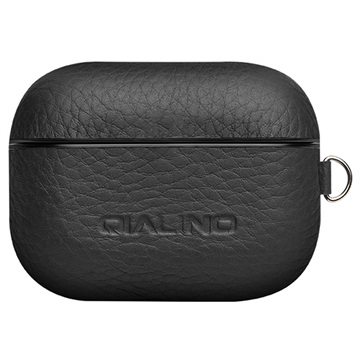 Qialino Premium AirPods Pro Leren Hoesje - Zwart