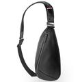 Qialino Premium Leren Crossbody/Tas - Zwart