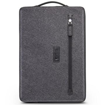 Qialino waterbestendige nano-textiel laptophoes met handgreep en riem - 13" - Grijs