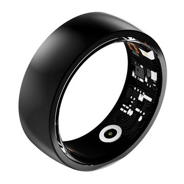 R09M Gezondheidsmonitoring Smart Ring - Maat: 17.8mm - Zwart