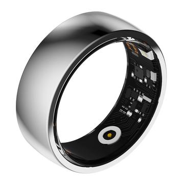R09M Gezondheidsmonitoring Smart Ring - Maat: 17.8mm - Zilver