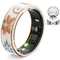 R18 Elegante Emaille Slim Ring - Maat: 19.8mm - Kleurrijk