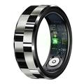 R9 Premium roestvrijstalen smartring met oplaadetui - Maat: 8/18.1mm