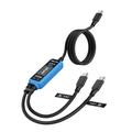 RELIFE XA7 2-in-1 USB-C-kabel voor snel opladen met digitaal display - Zwart