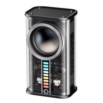 REMAX RB-M68 Clear Mecha Draadloze Draagbare Mini 3D Subwoofer Bluetooth Luidspreker - Zwart