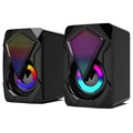 RGB Stereo Gaming Speakers X2 - 2x3W - Zwart