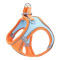 Reflecterend harnas voor kat/hond met riem - M - Oranje / Grijs